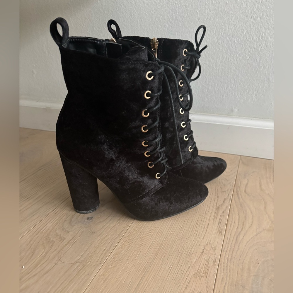 Catherine Malandrino Velvet Boots - Size 8
